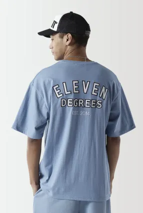 11 DEGREES Camiseta  VARSITY GRAPHIC T-SHIRT  color azul