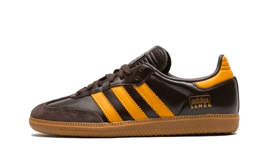 Adidas Samba OG Dark Brown Yellow