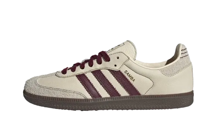 Adidas Samba OG Wonder White Maroon