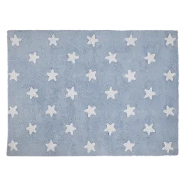 Alfombra Estrellas Azul y blanco. Lorena Canals.