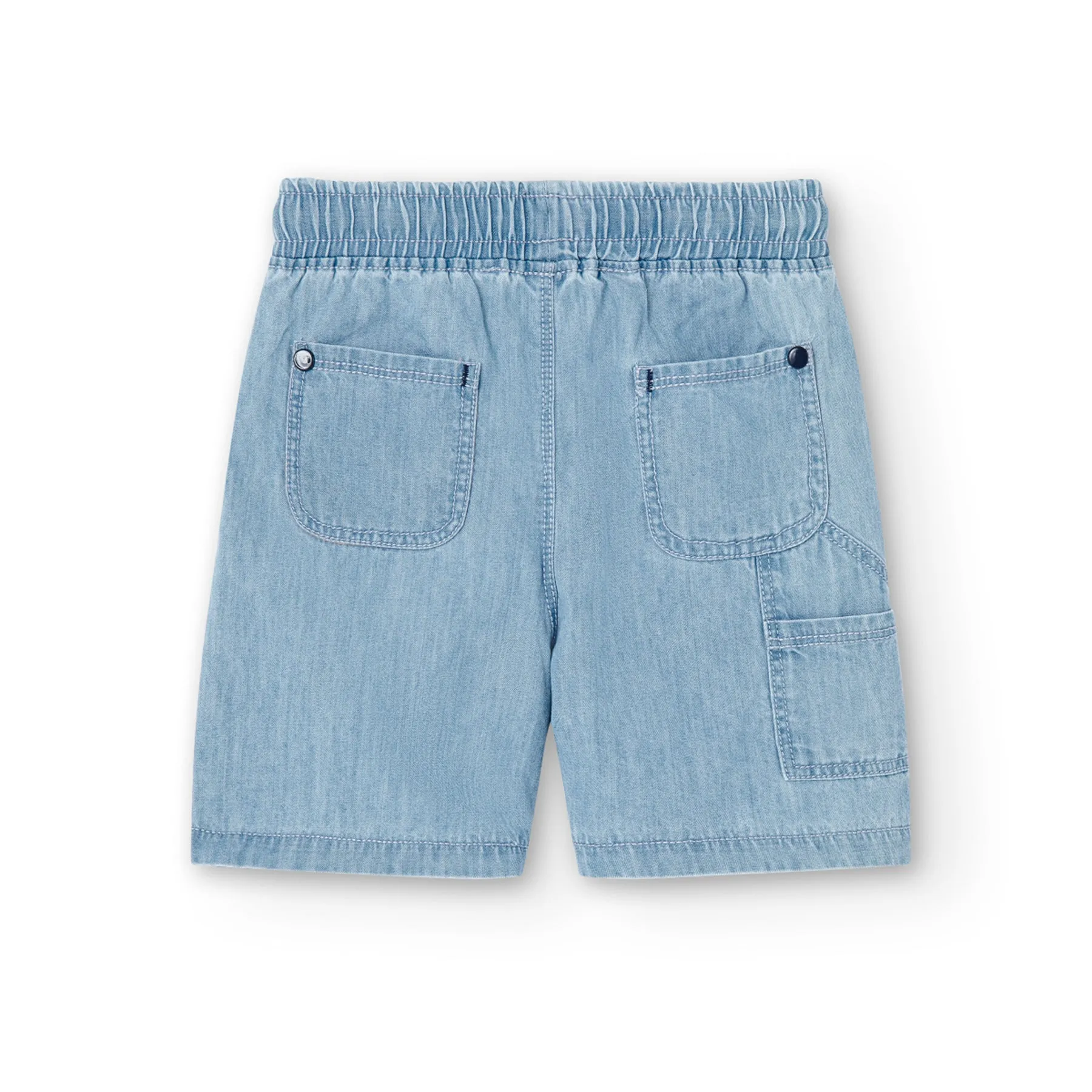 Bermuda Denim Para Niño En Color Bleach BOBOLI