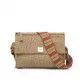 bolsos Maria Mare beige en formato bandolera con asas multicolores