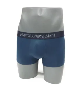 Boxer Emporio Armani de microfibra en color azul plomo