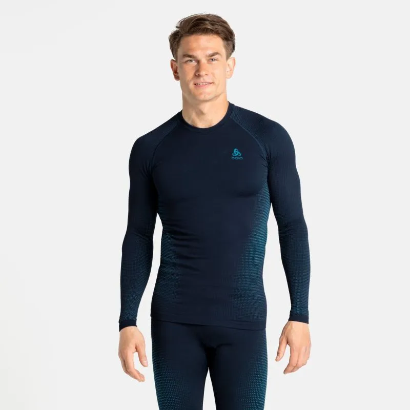 Camiseta de manga larga Odlo PERFORMANCE WARM ECO (zafiro oscuro - azul impresionante) Hombre