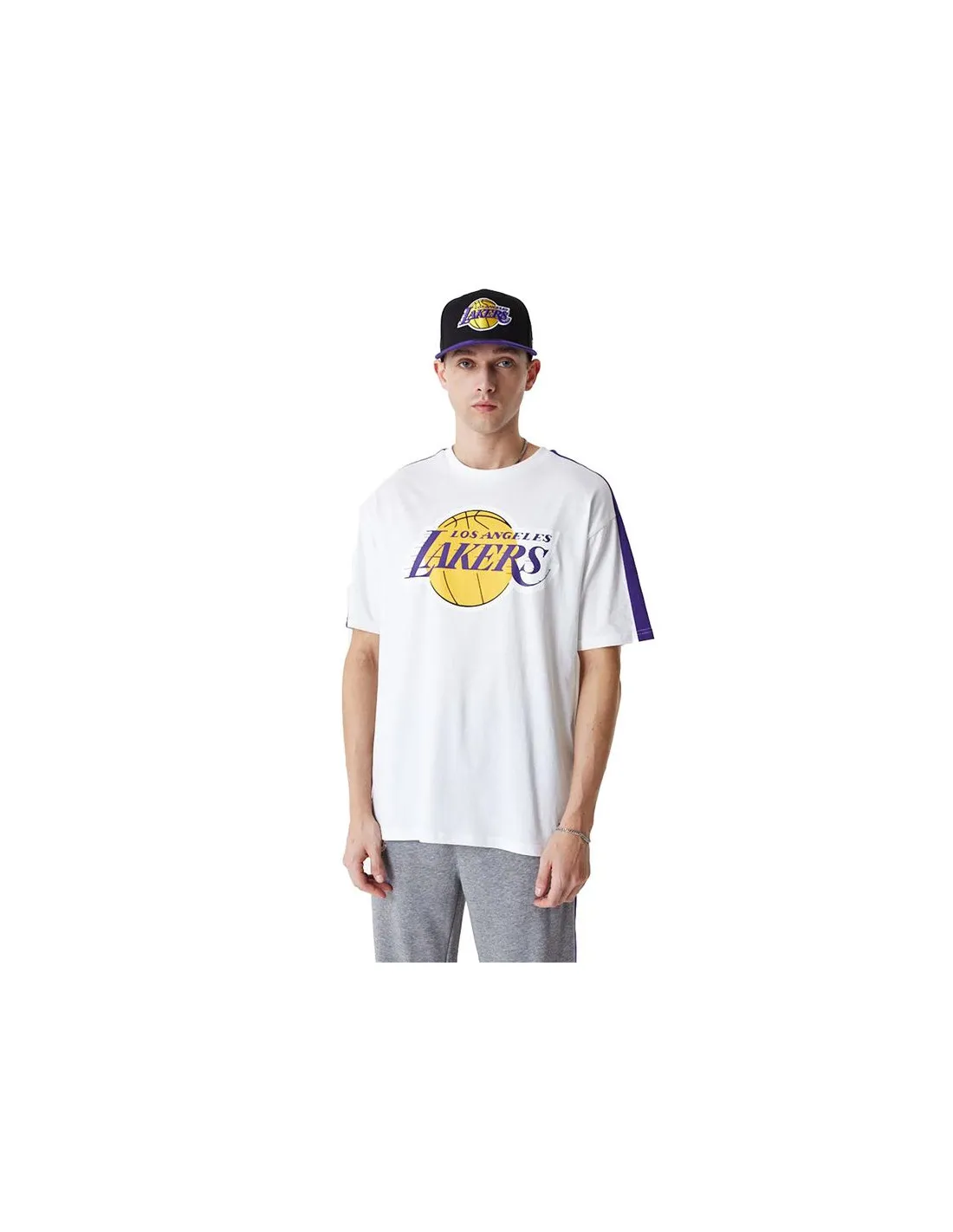 Camiseta New Era NBA Colour Block LA Lakers White Hombre