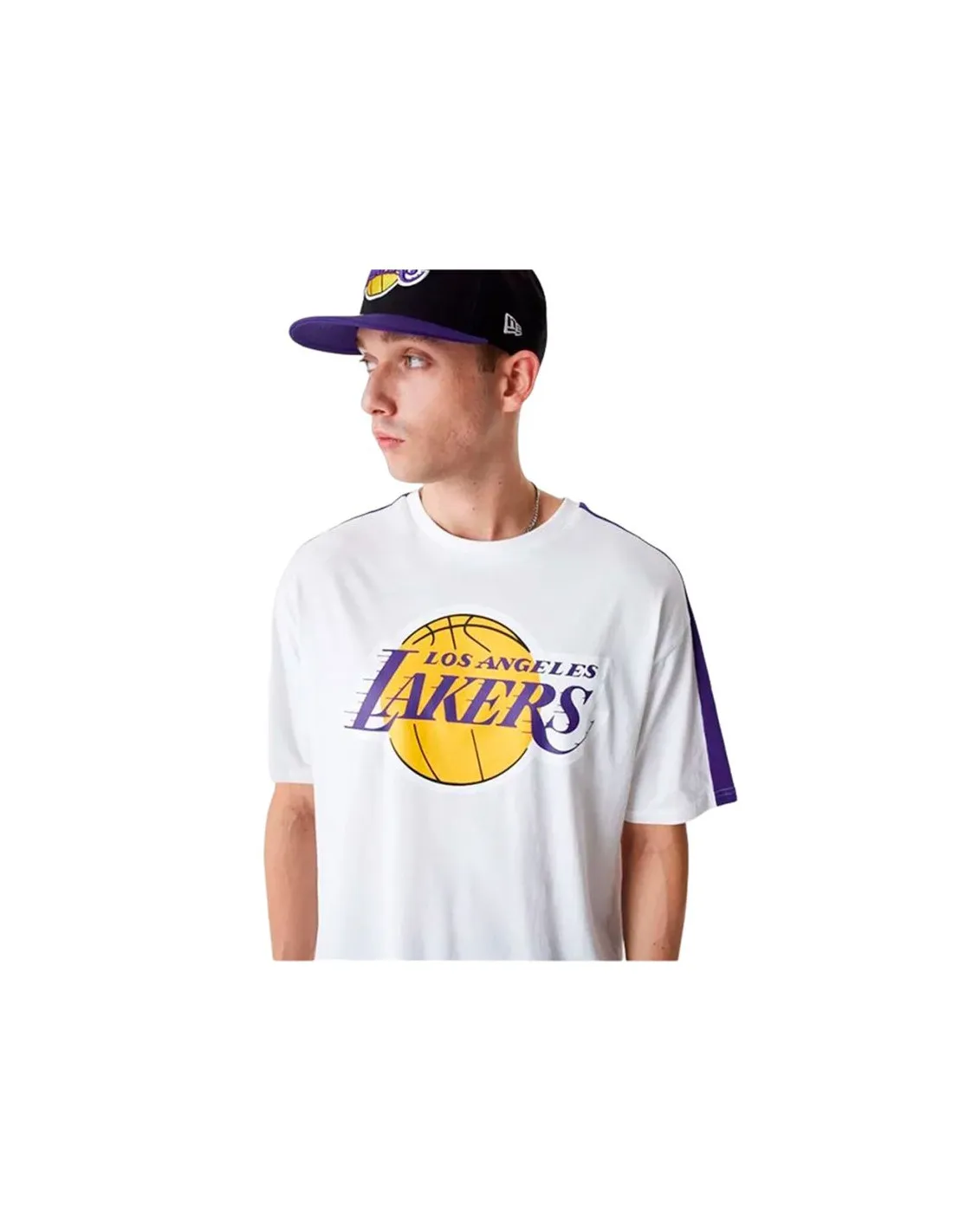 Camiseta New Era NBA Colour Block LA Lakers White Hombre