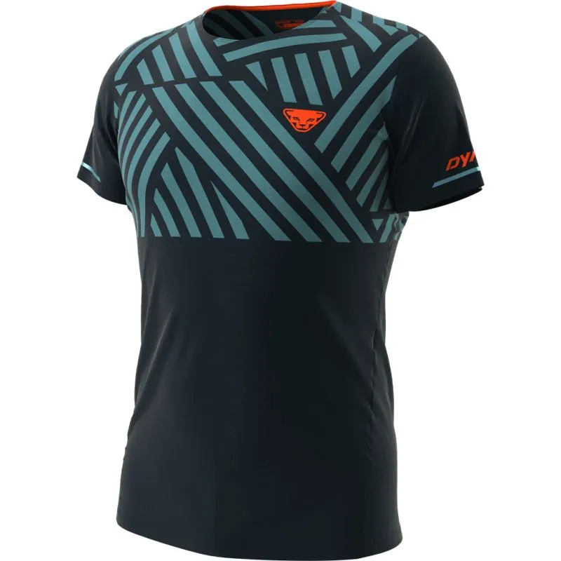 Camiseta trail running Dynafit TRAIL GRAPHIC SHIRT (azul tormenta RAZZLE DAZZLE) Hombre