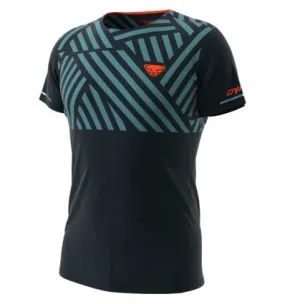 Camiseta trail running Dynafit TRAIL GRAPHIC SHIRT (azul tormenta RAZZLE DAZZLE) Hombre