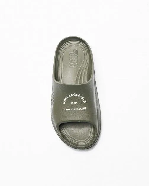 Chanclas pala Karl Lagerfeld SKOONA Maison Karl Slide Verde