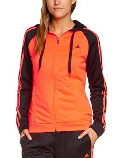 chaqueta adidas young knit suit naranja mujer