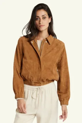 Chaqueta Mujeres Serge Pariente Clotilde Goat Suede Cognac