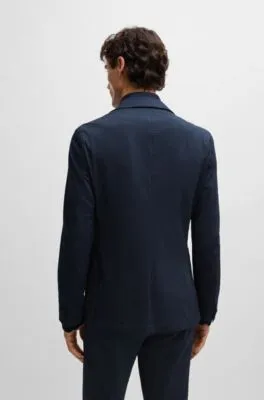 Chaqueta slim fit en tejido de sirsaca elástica técnica