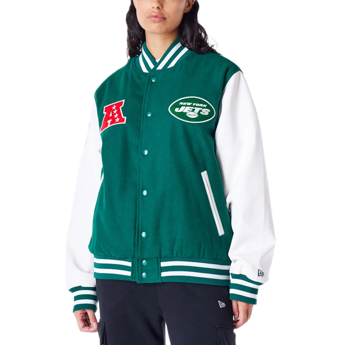 Chaqueta Varsity Nfl Patch New York Jets