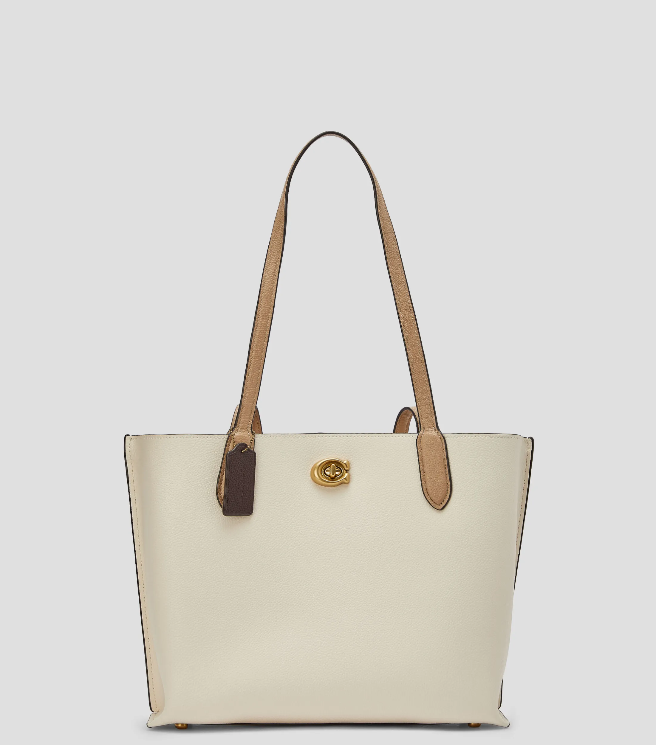 Coach Bolso Tote beige en piel Willow Mujer