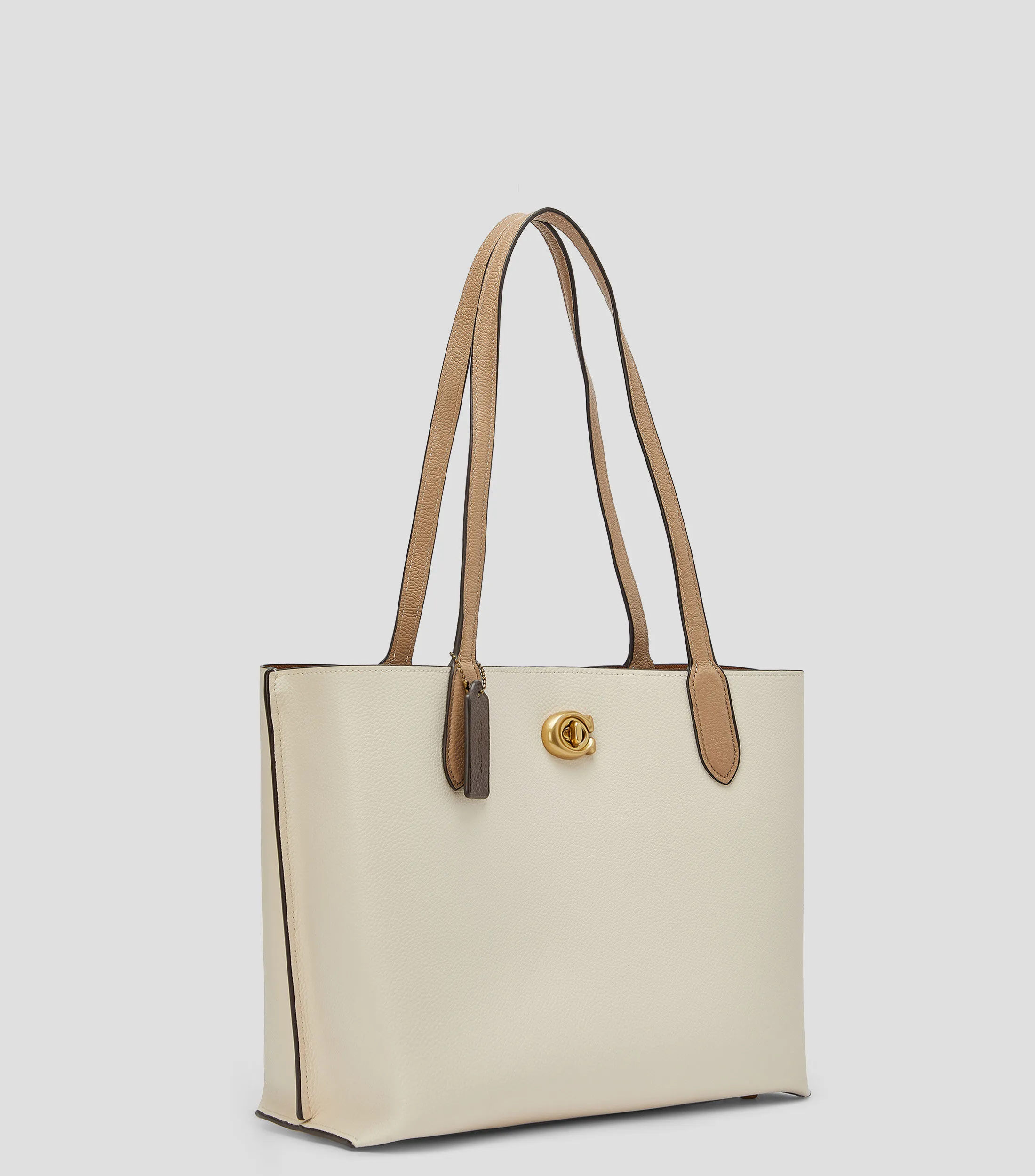 Coach Bolso Tote beige en piel Willow Mujer