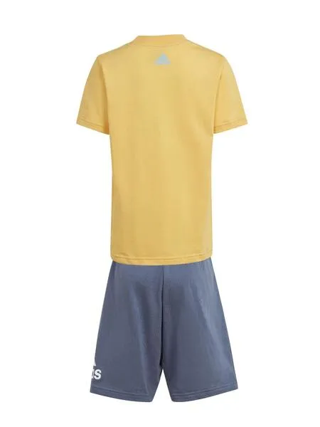 Conjunto Corto Adidas Amarillo/Azul Niño