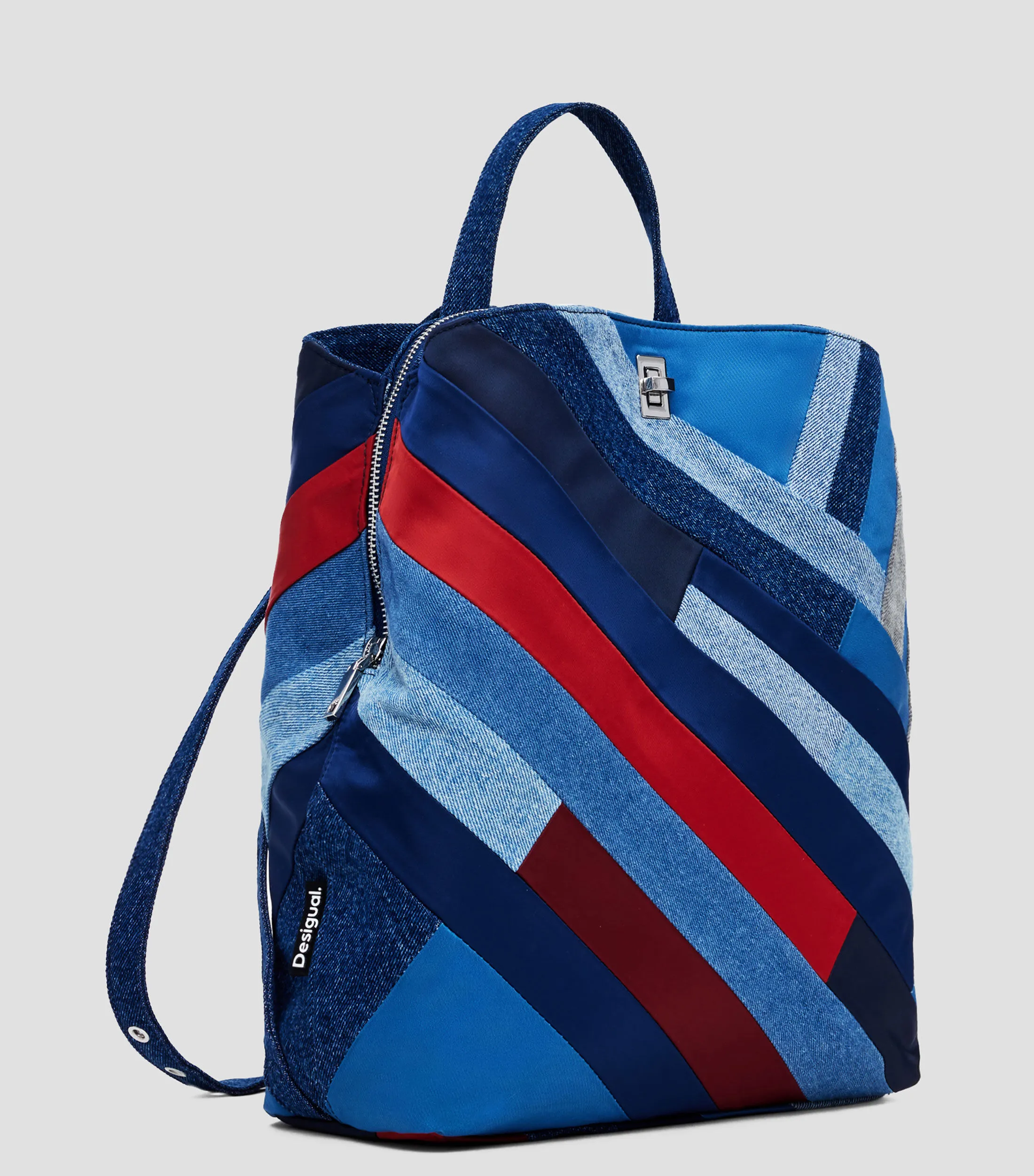 Desigual Bolso Backpack franjas Mujer