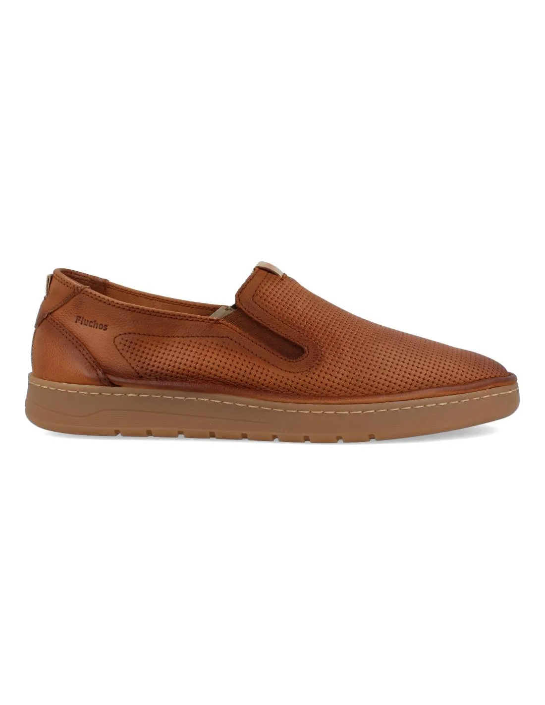 Fluchos - Mocasín Casual Elásticos Vegabuck Cuero