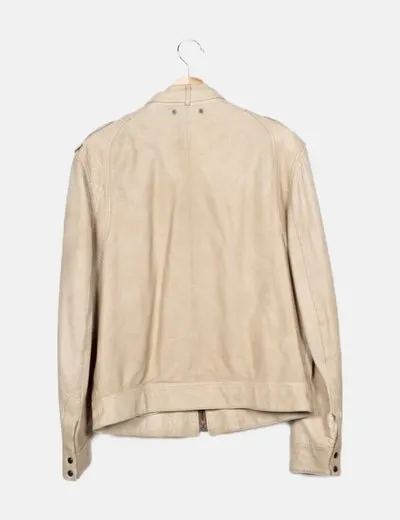 Hugo Boss Chaqueta biker beige