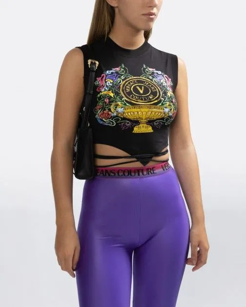 Leggings Versace Jeans Couture 74HAC101 Morado