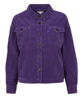 MAISON 123 DAHLIA - Chaqueta de canalé de algodón en violeta