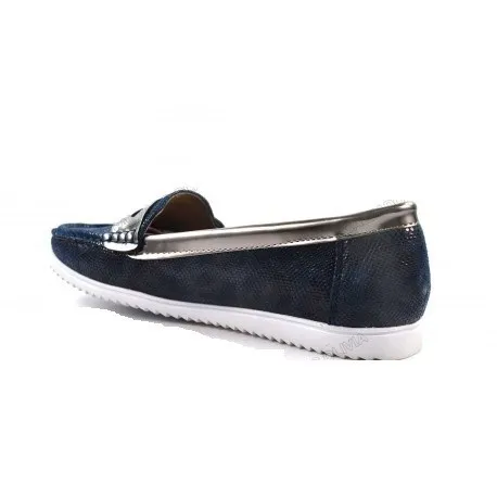 Mocasines mujer Azul marino modelo Pitón