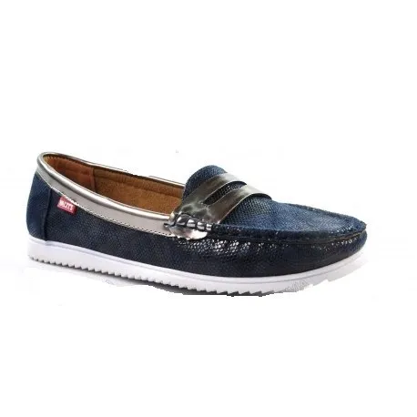 Mocasines mujer Azul marino modelo Pitón