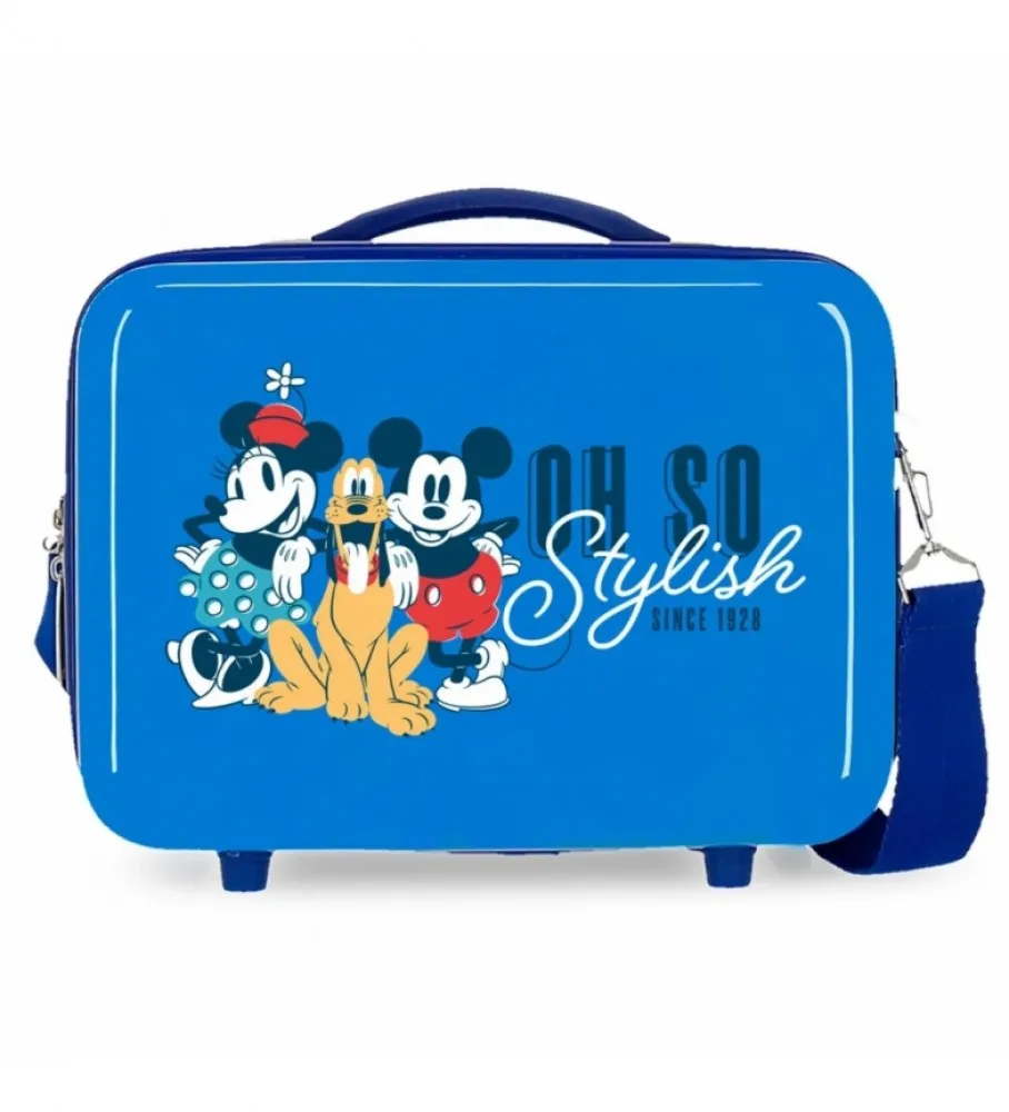 Neceser ABS Mickey & Minnie Oh So Stylish Adaptable azul -29x21x15cm-