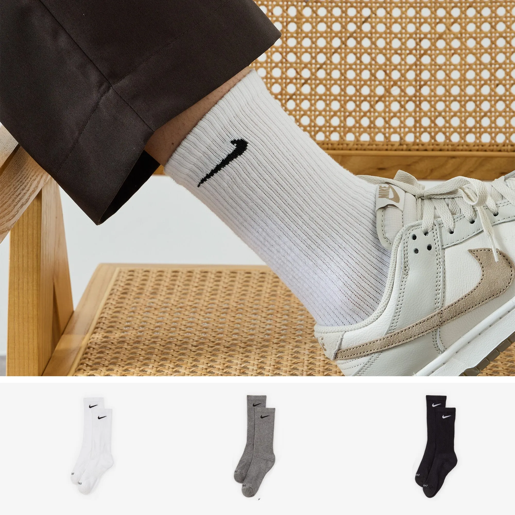 NIKE CHAUSSETTES X6 CREW CUSHION