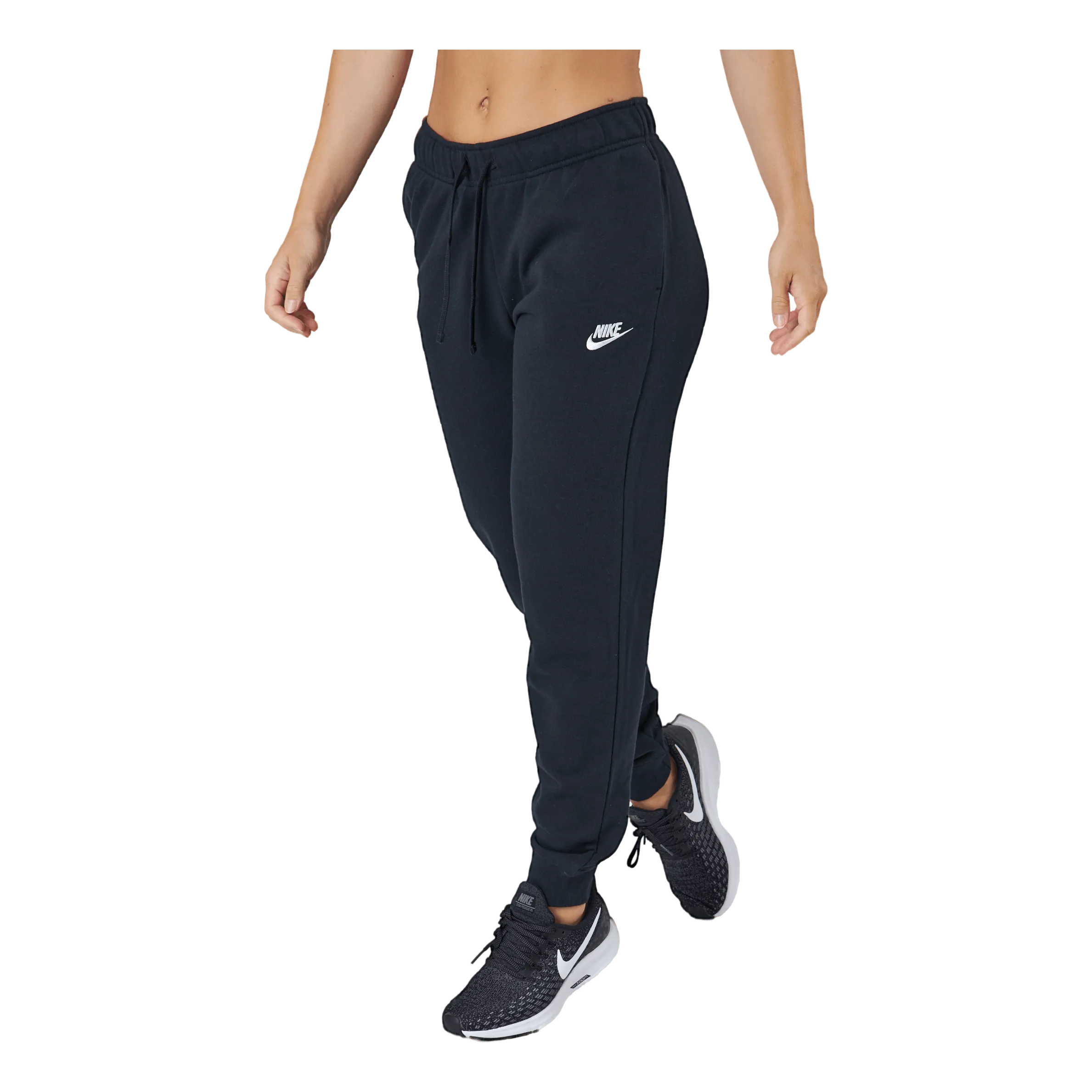 Nike Sportswear Club Fleece Women's Mid-Rise Joggers BLACK/WHITE