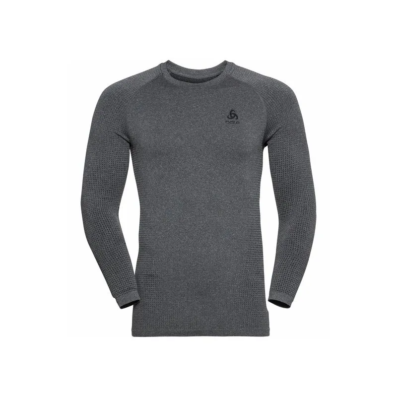 ODLO PERFORMANCE WARM ECO camiseta técnica de manga larga (gris Melange - Negro) Hombre