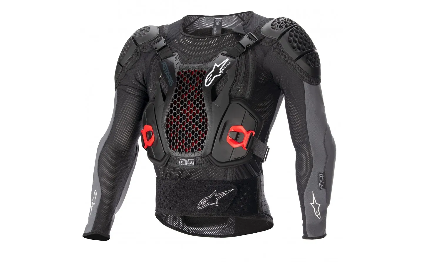 Peto De Protección Alpinestars Bionic Plus V2 Negro Anthracita Rojo |6506723-103