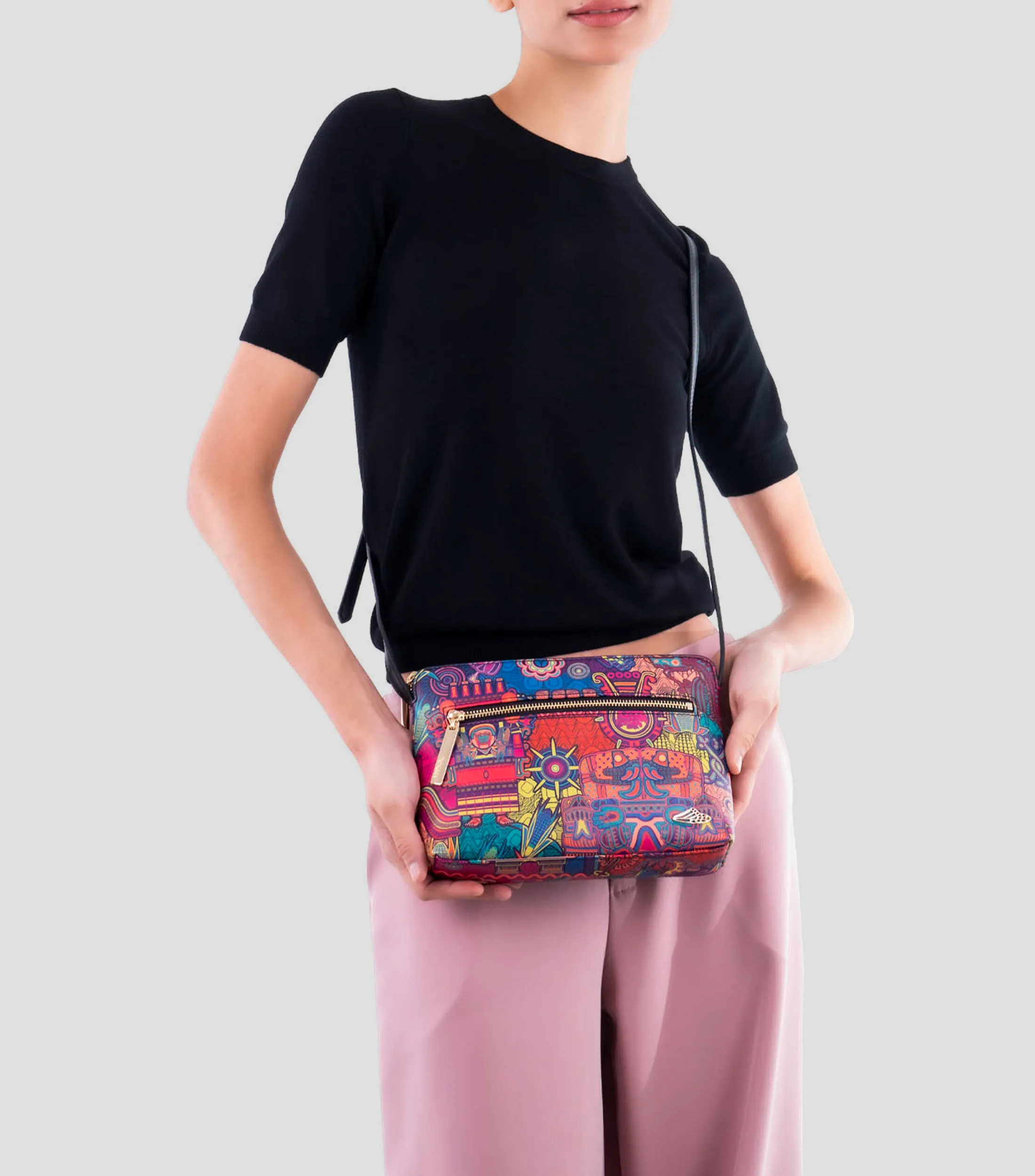 Pineda Covalin Bolso crossbody estampado Mujer