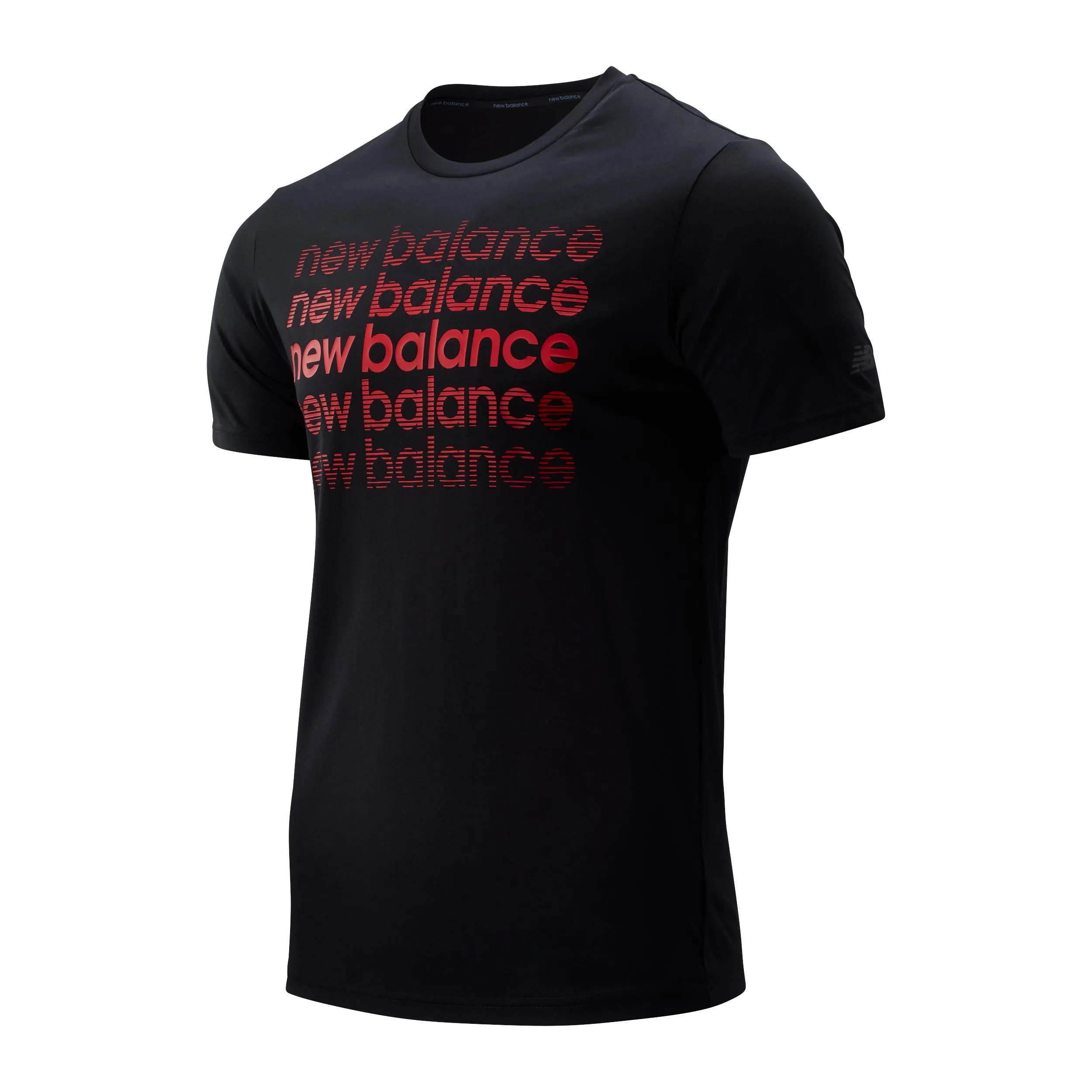 Polera Hombre New Balance Graphic Heathertech Negro