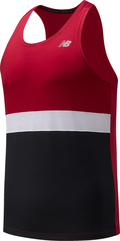 Polera Running Hombre New Balance Accelerate Singlet Bicolor