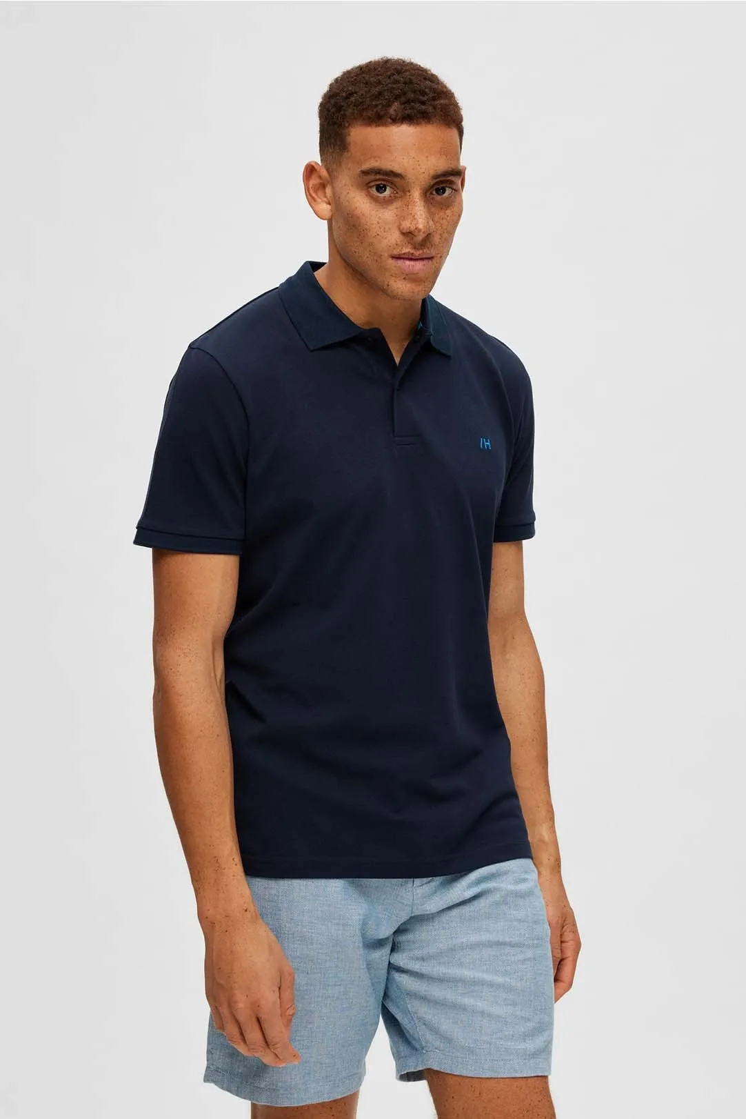 POLO HOMBRE SLHDANTE AZUL DENIM