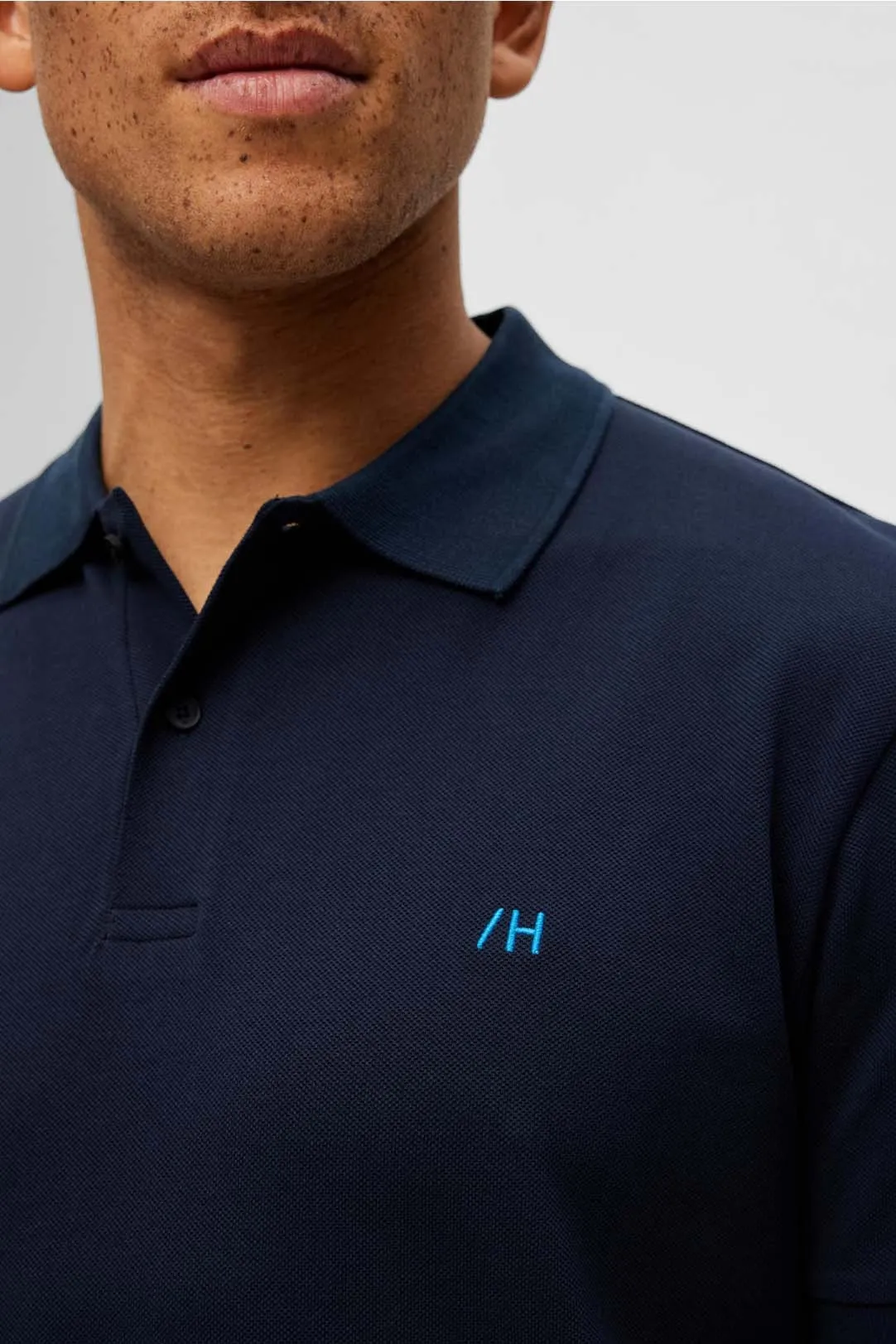 POLO HOMBRE SLHDANTE AZUL DENIM