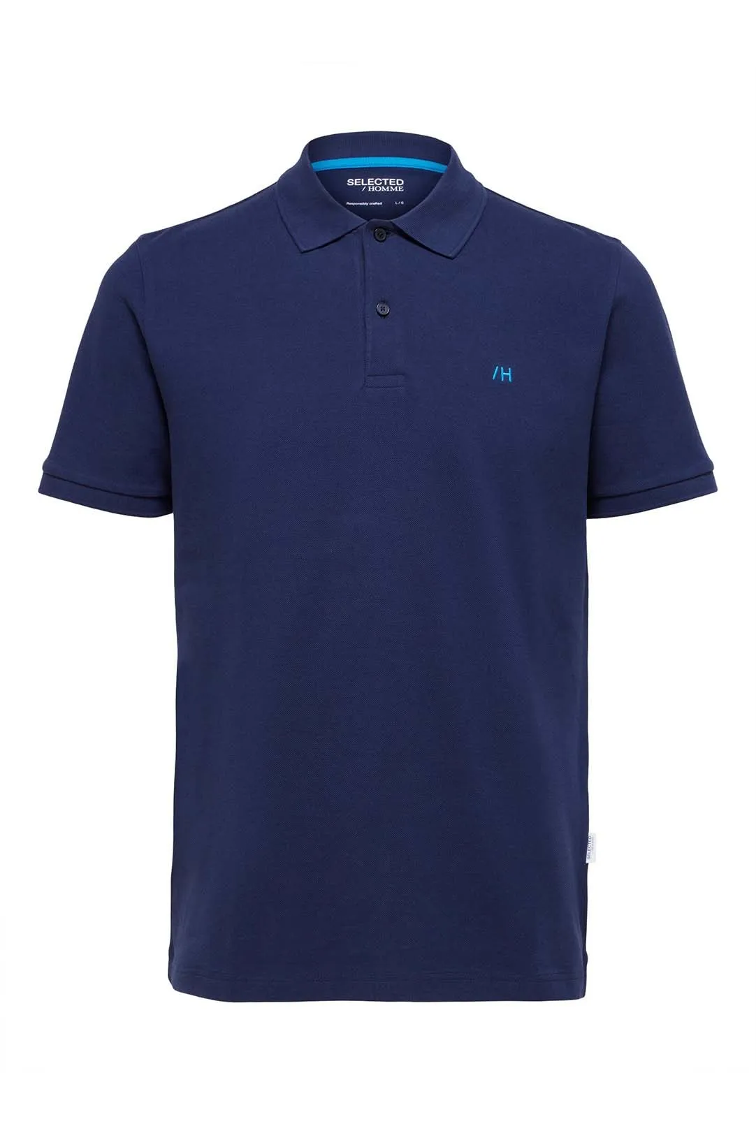 POLO HOMBRE SLHDANTE AZUL DENIM