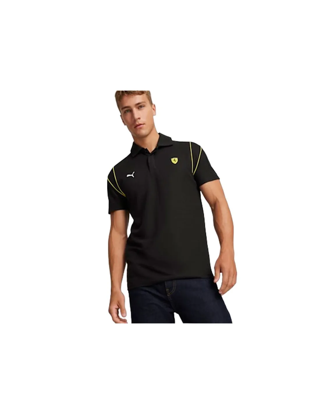 Polo Puma Ferrari Scuderia MT7 Hombre Negro