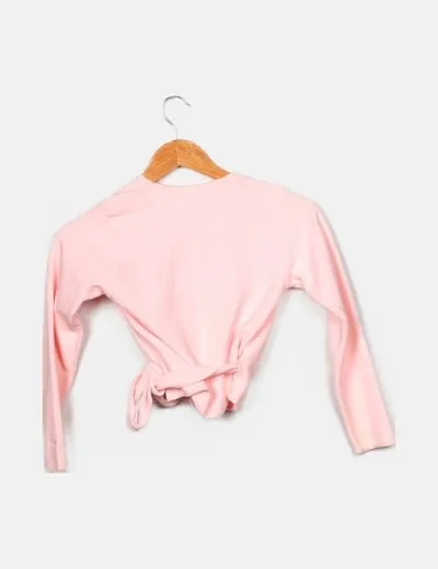 Repetto Chaqueta crop rosa felpa