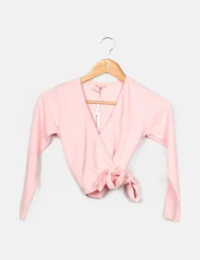 Repetto Chaqueta crop rosa felpa