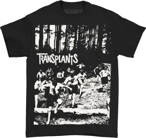 Rockabilia Camiseta Hombre Transplants Running Kids/Gasmasks Negro