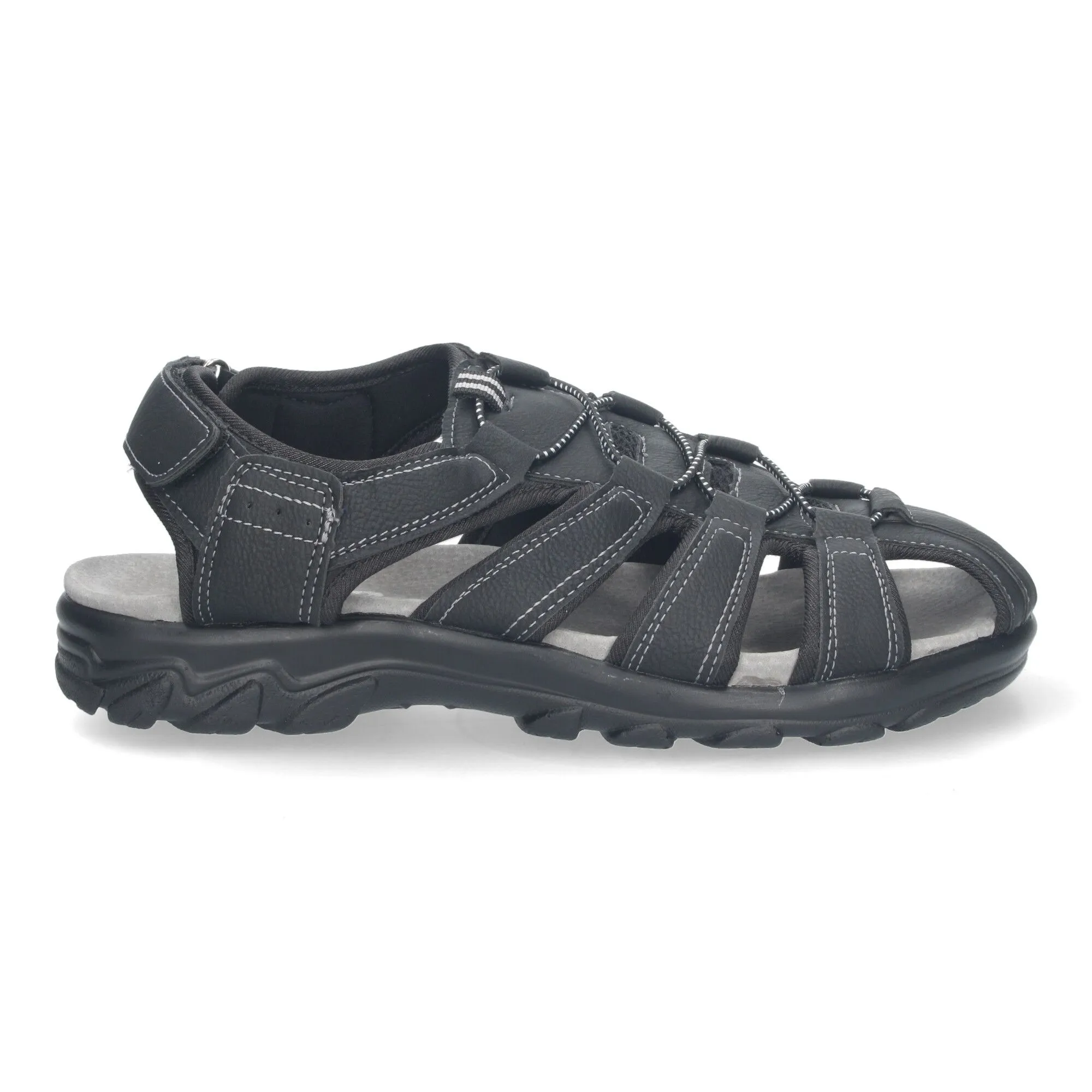 Sandalias cangrejera planas para hombre color negro CB-001