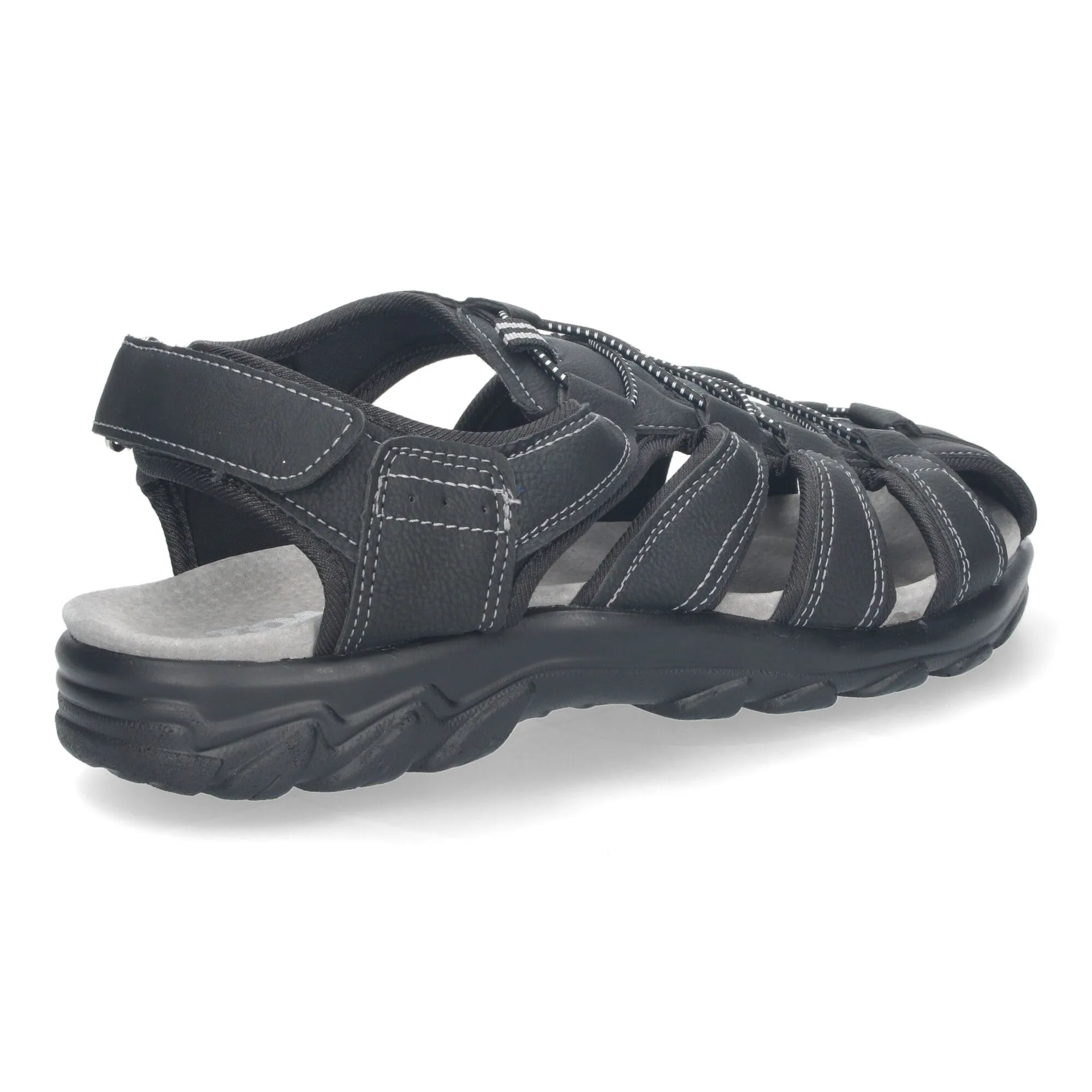 Sandalias cangrejera planas para hombre color negro CB-001