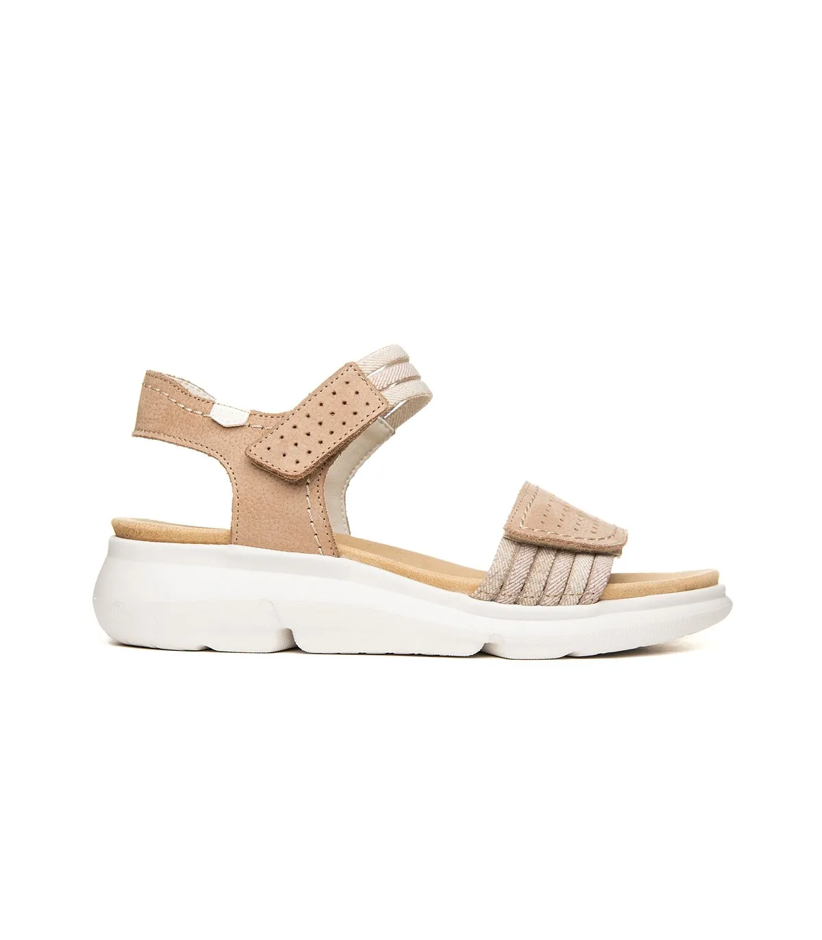 Sandalias de velcro en taupe