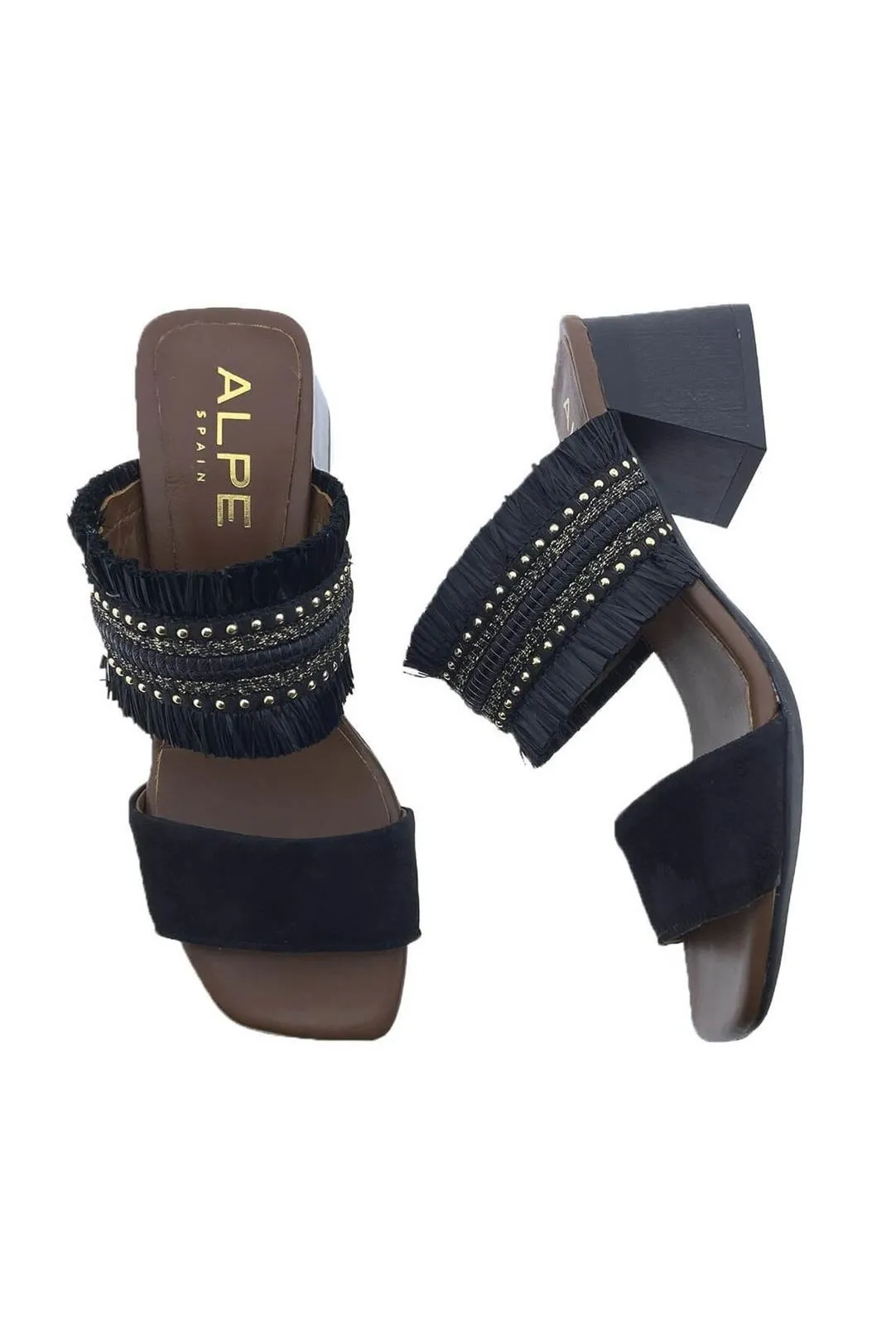 SANDALIAS PIEL DOBLE TIRA NEGRO