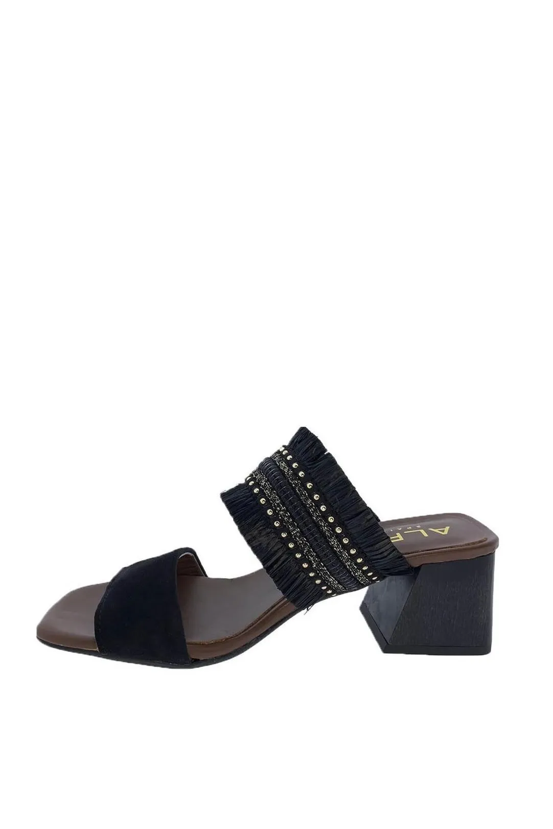 SANDALIAS PIEL DOBLE TIRA NEGRO