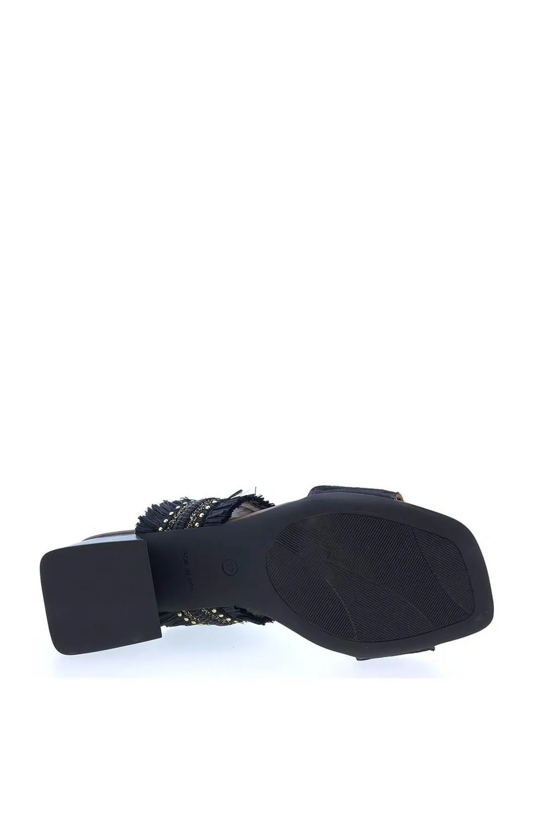 SANDALIAS PIEL DOBLE TIRA NEGRO