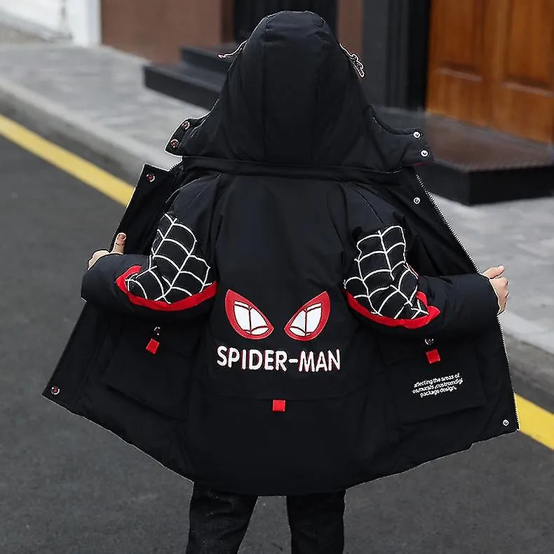 Spider-man Chaqueta con capucha Niños abrigo cálido de invierno