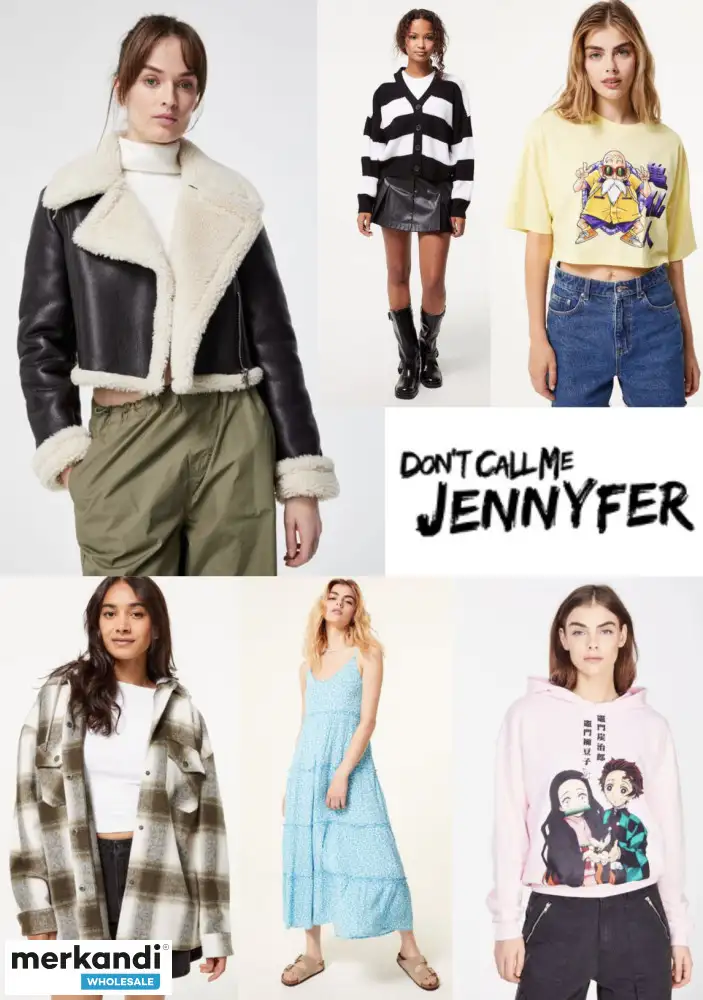 Stock de ropa de mujer marca francesa Don't Call Me Jennyfer, mix de invierno y verano